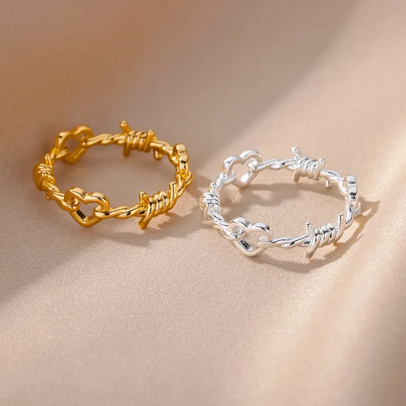 Bague Cœur Barbelé