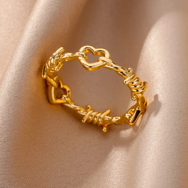 Bague Cœur Barbelé
