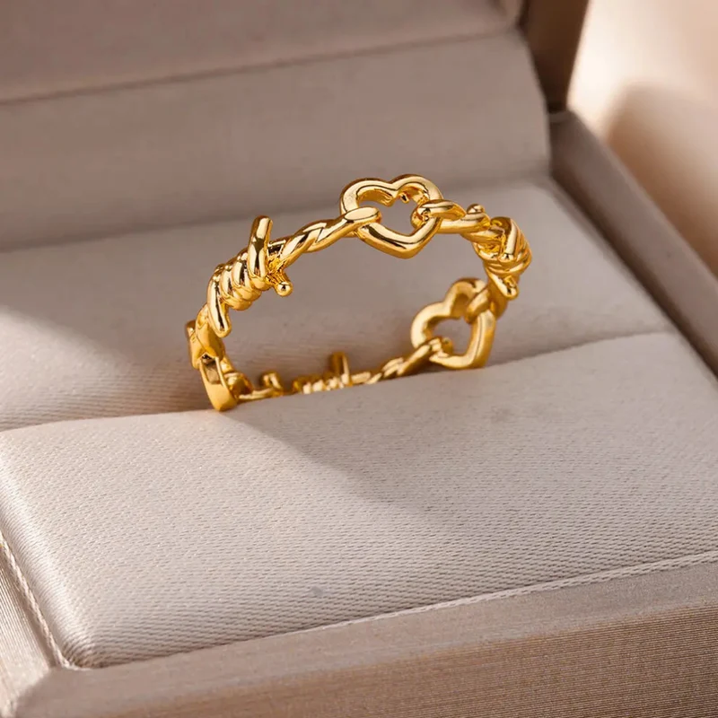 Bague Cœur Barbelé