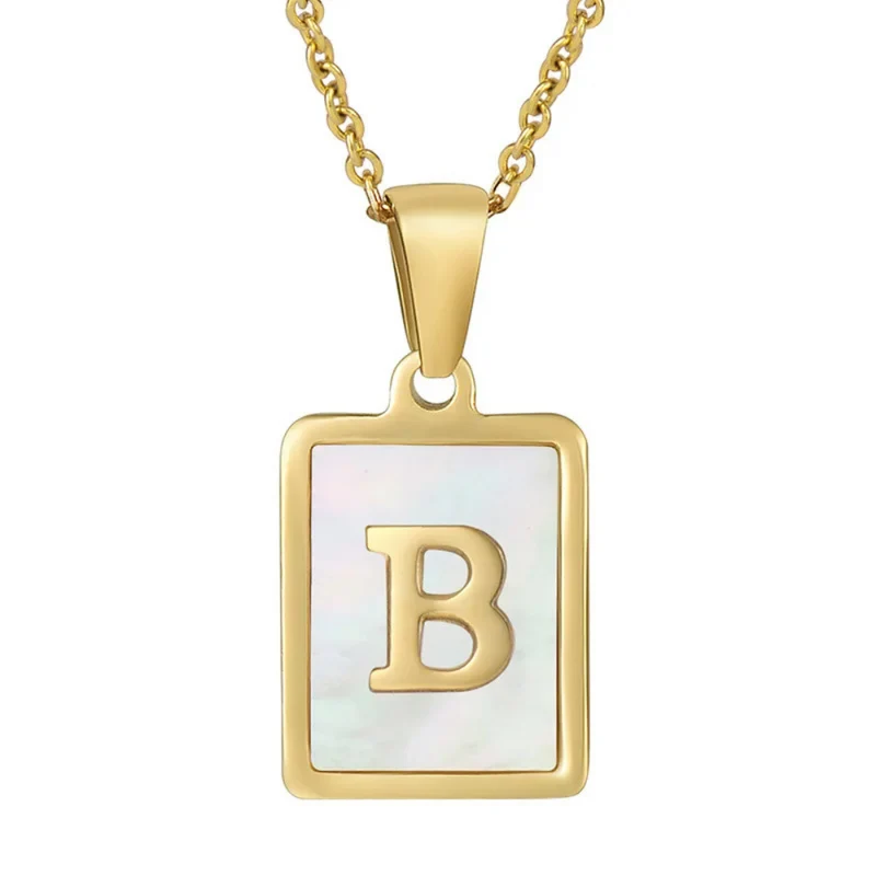 Collier Initiale Nacre