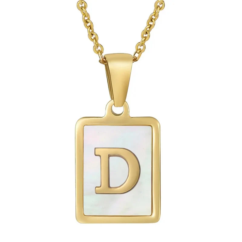Collier Initiale Nacre
