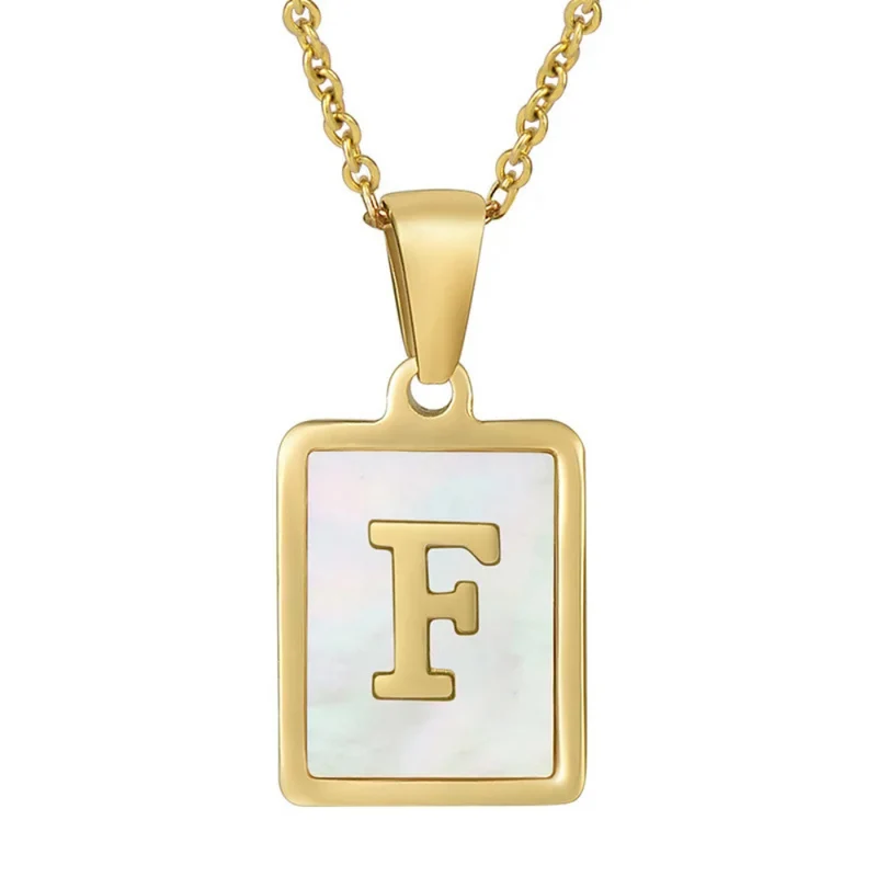 Collier Initiale Nacre