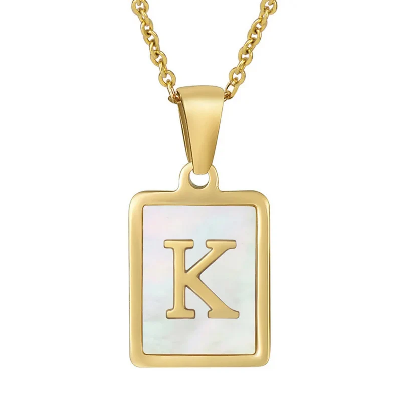 Collier Initiale Nacre