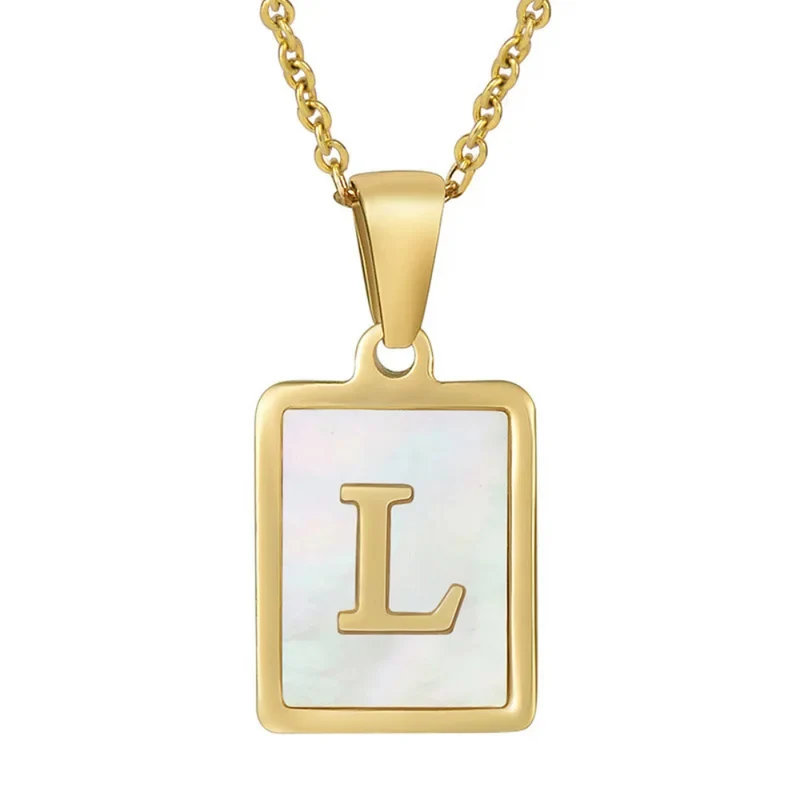 Collier Initiale Nacre