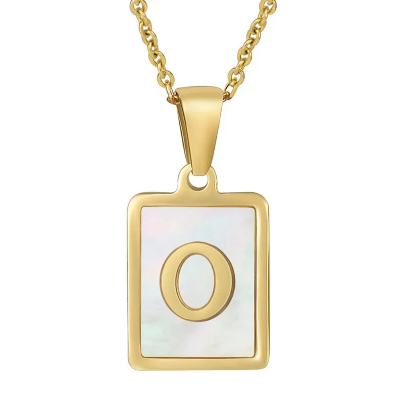 Collier Initiale Nacre
