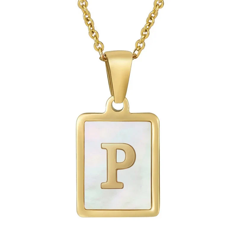 Collier Initiale Nacre