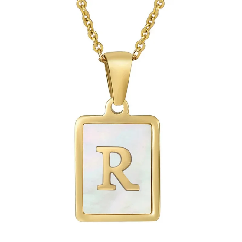 Collier Initiale Nacre
