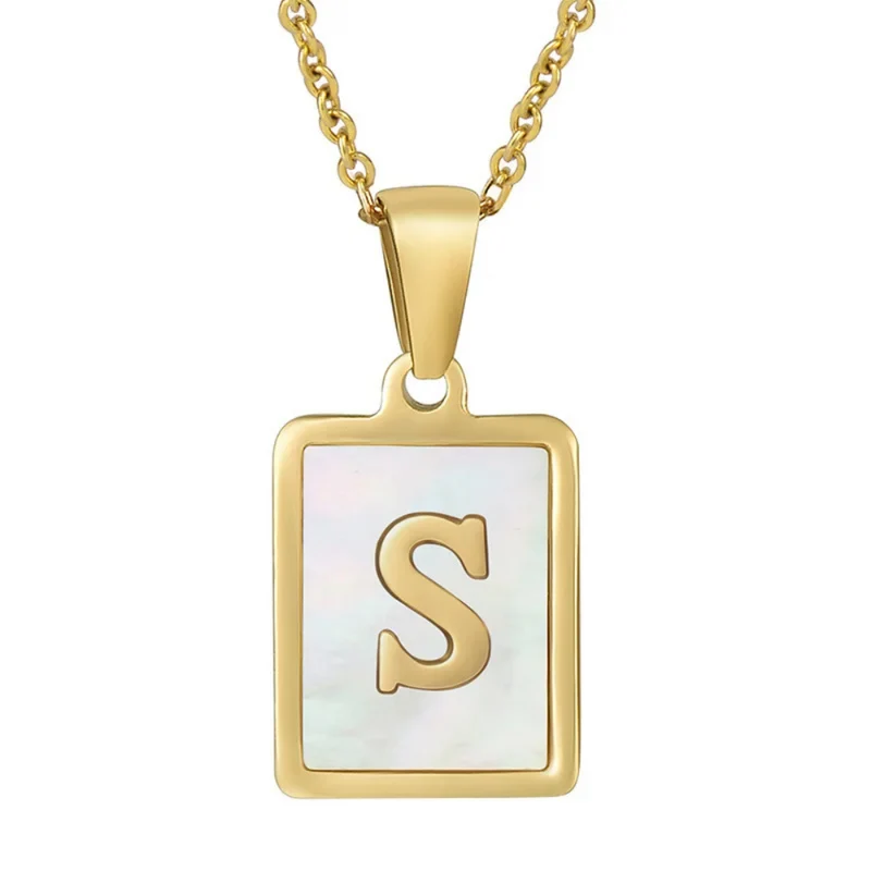 Collier Initiale Nacre