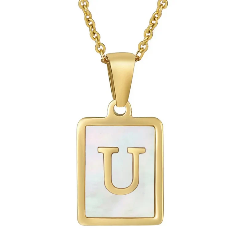 Collier Initiale Nacre