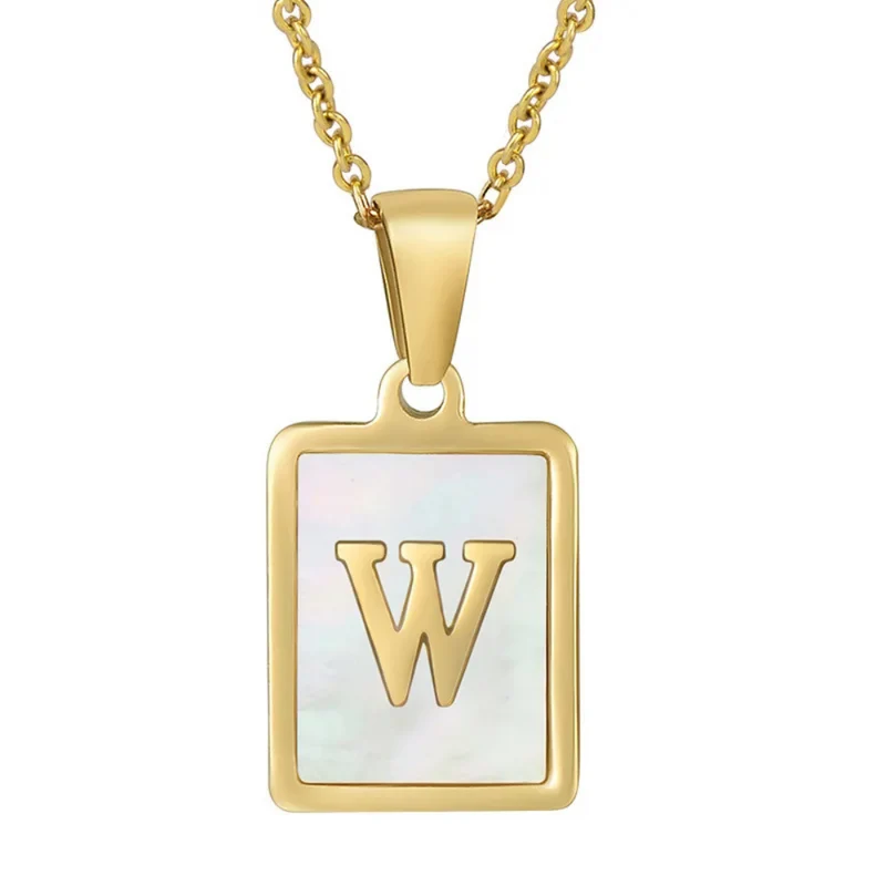 Collier Initiale Nacre