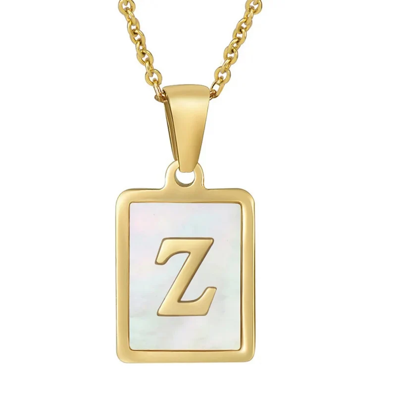 Collier Initiale Nacre