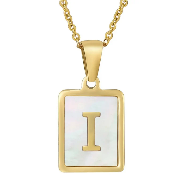 Collier Initiale I Nacre