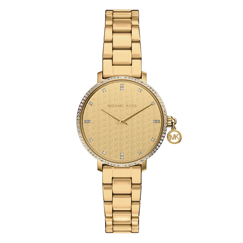 Michael Kors Pyper Round Gold Dial Watch MK7572