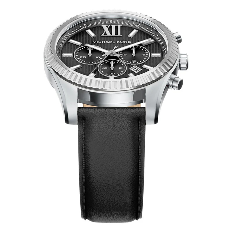 Michael Kors Lexington Round Black Dial Watch MK9256