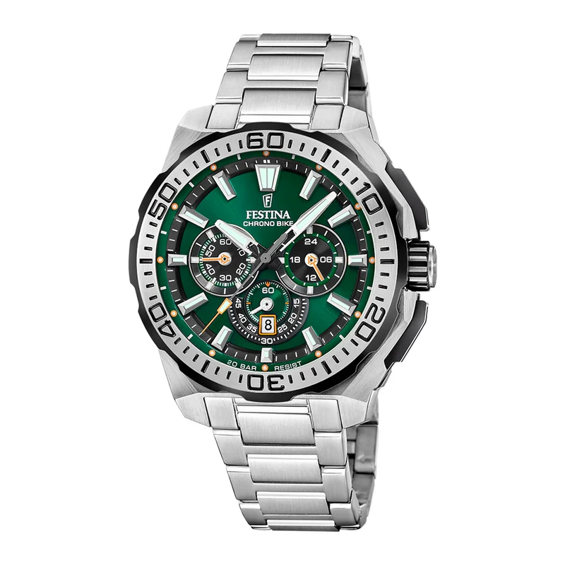 Festina Chrono Bike Montre Verte Pour Hommes F20724/3