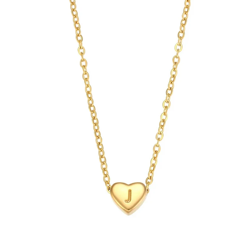 Collier Initiale J Cœur