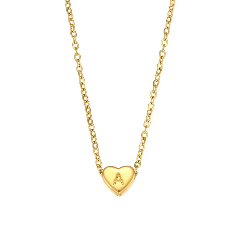 Collier Initiale A Cœur