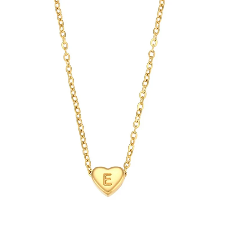 Collier Initiale E Cœur