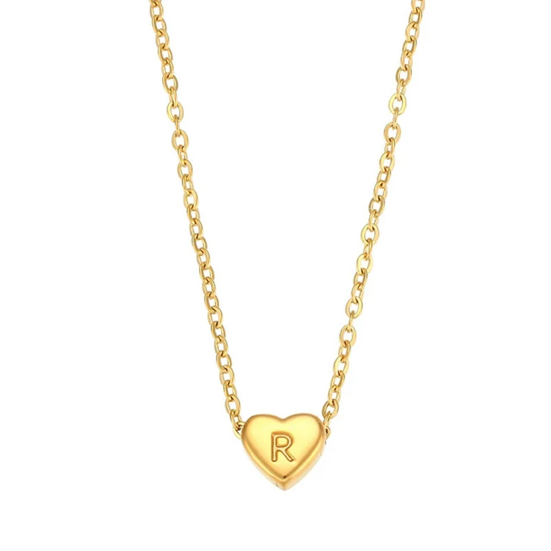 Collier Initiale R Cœur