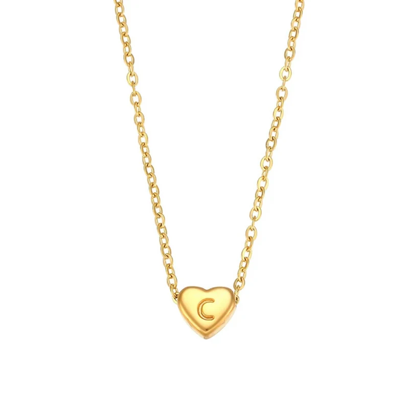 Collier Initiale C Cœur