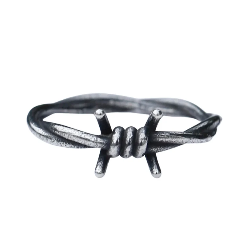 Bague Barbelé Noire