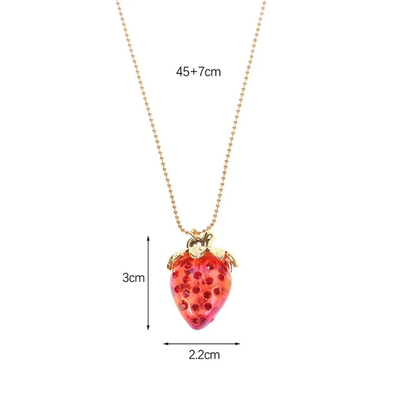 Collier Pendentif Fraise
