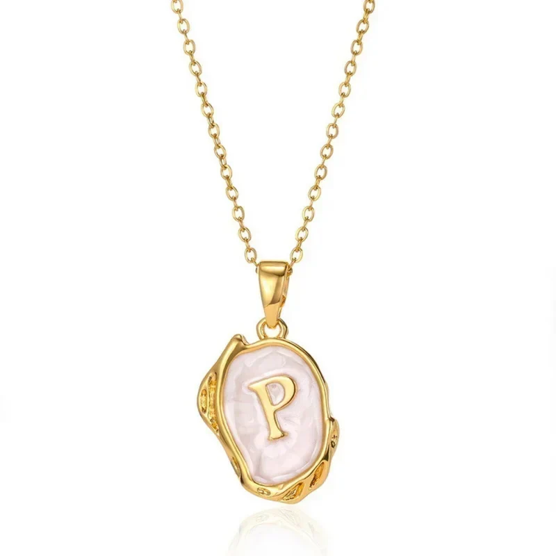 Collier Initiale P Abstrait