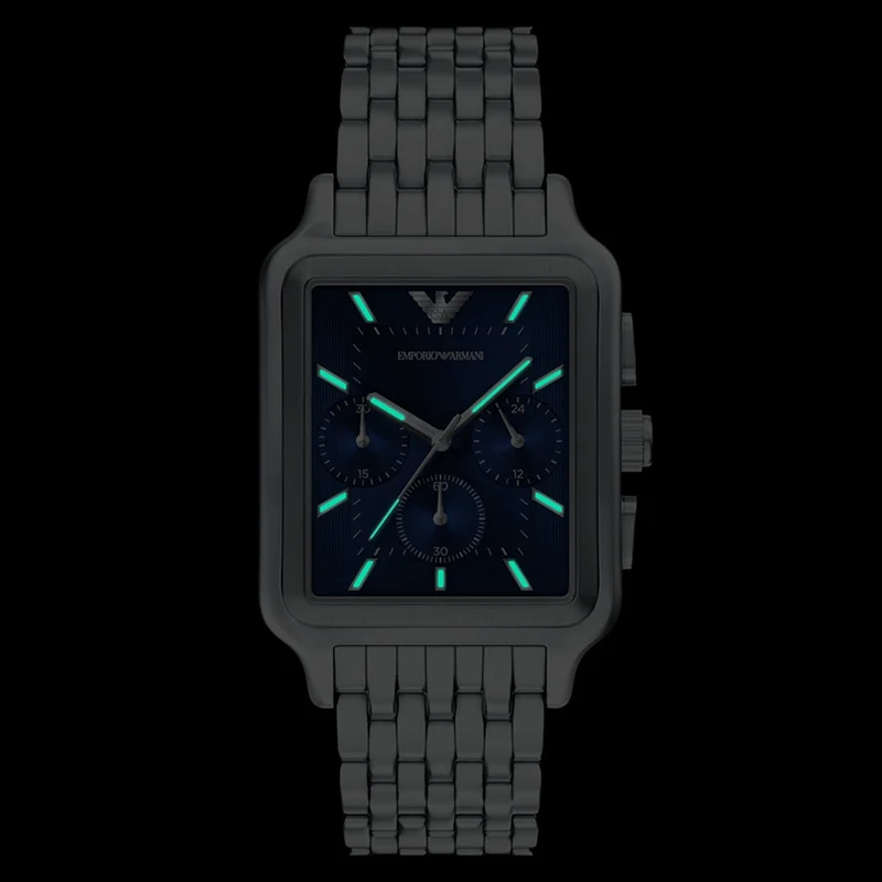 Emporio Armani Rectangular Blue Dial Watch AR11750