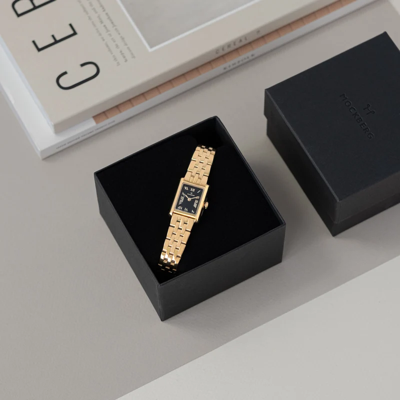 Mockberg Timeless Gold-coloured Noir Watch MO243