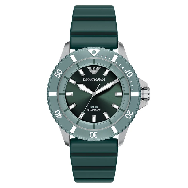 Emporio Armani World Explorer Green Dial Solar Watch AR11786
