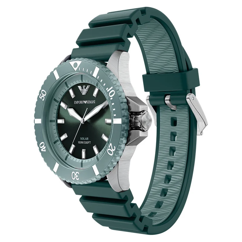 Emporio Armani World Explorer Green Dial Solar Watch AR11786