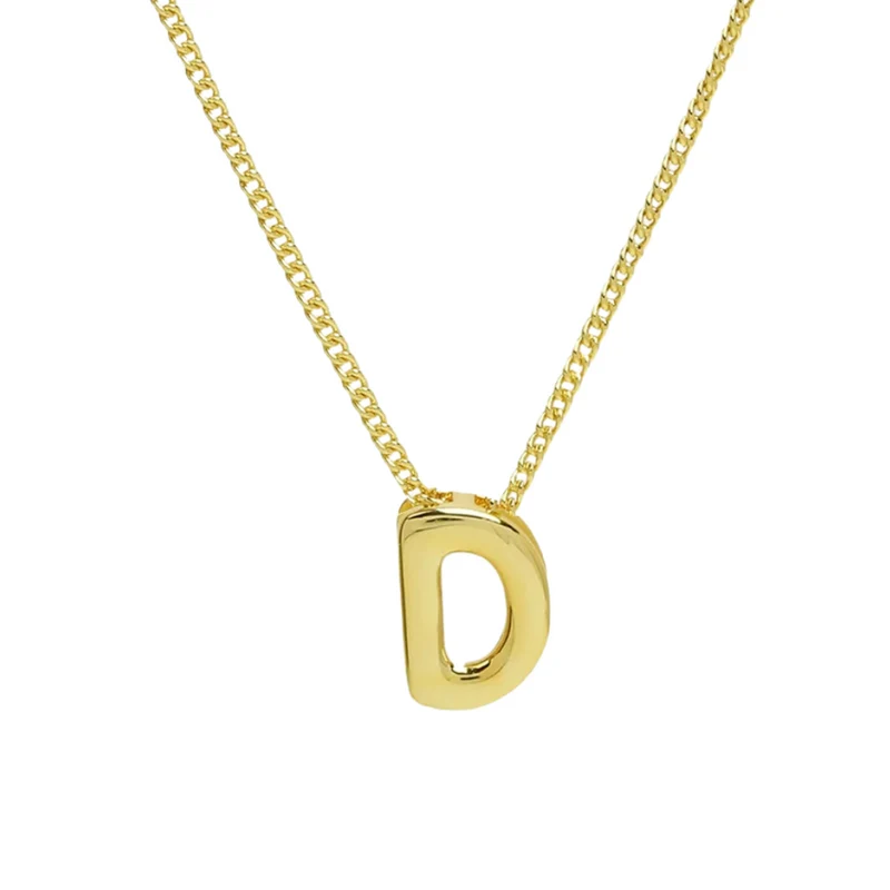 Collier Mini Lettre Bubble