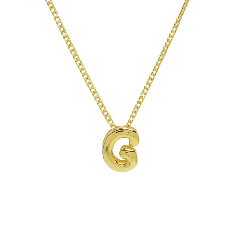 Collier Mini Lettre Bubble