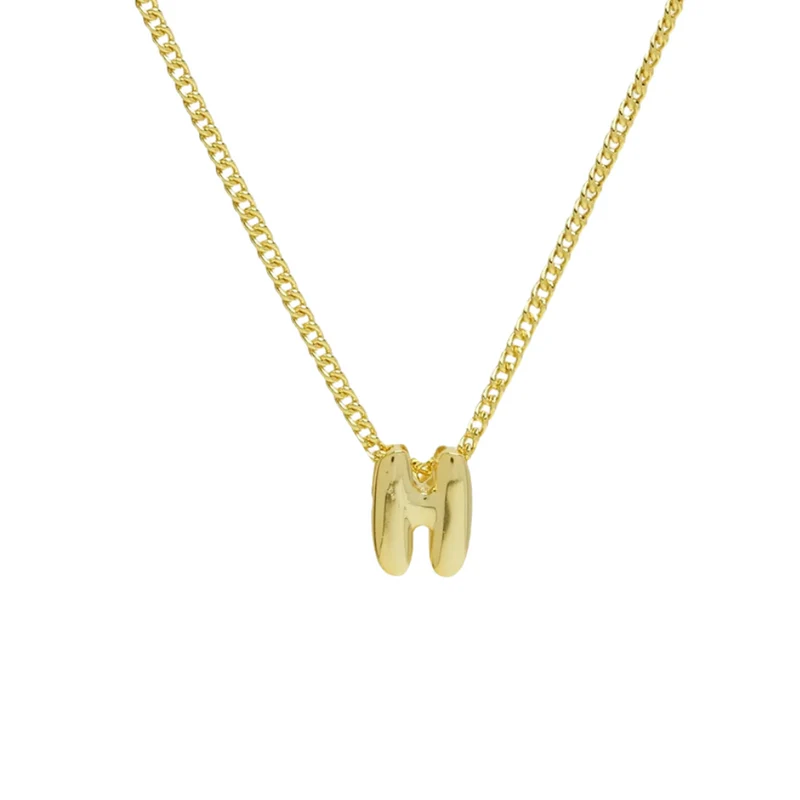 Collier Mini Lettre Bubble