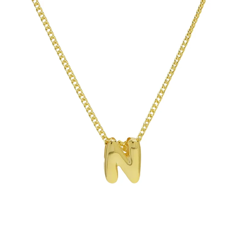 Collier Mini Lettre Bubble