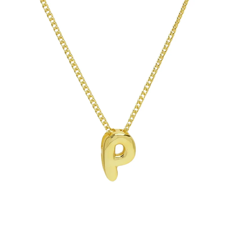 Collier Mini Lettre Bubble