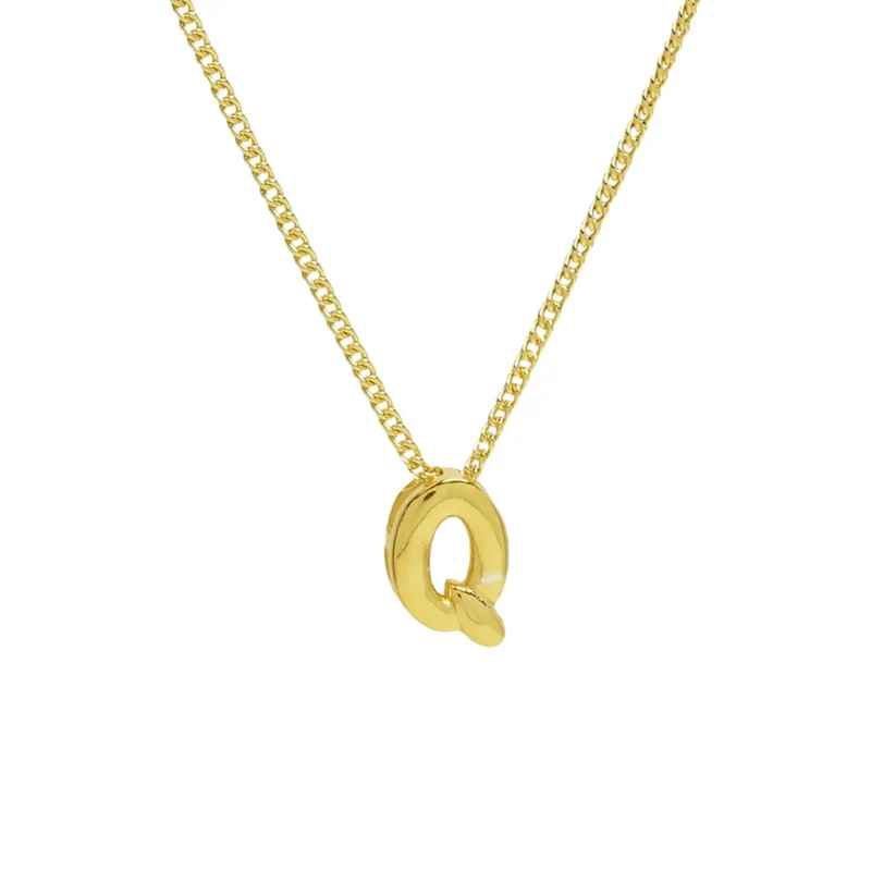 Collier Mini Lettre Bubble