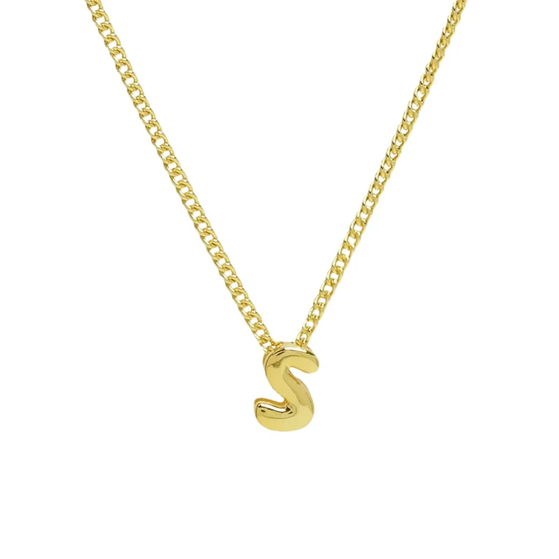 Collier Mini Lettre Bubble