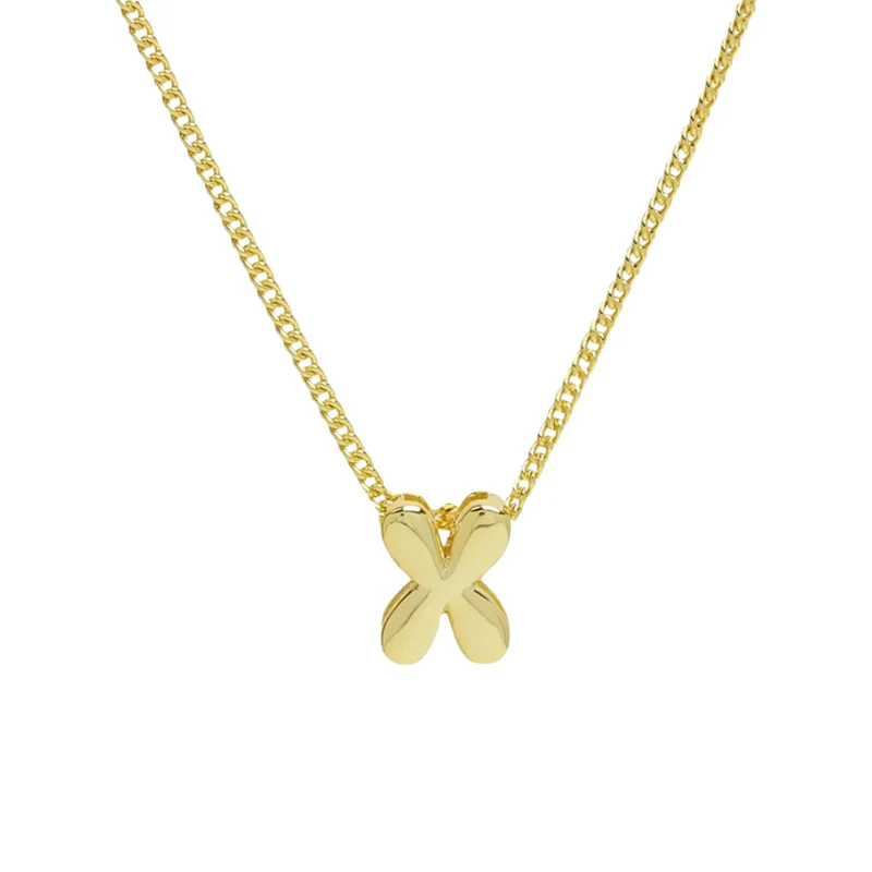 Collier Mini Lettre Bubble