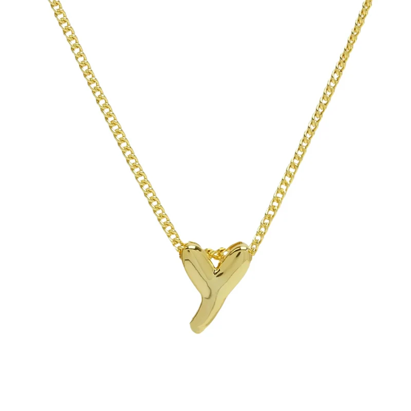 Collier Mini Lettre Bubble