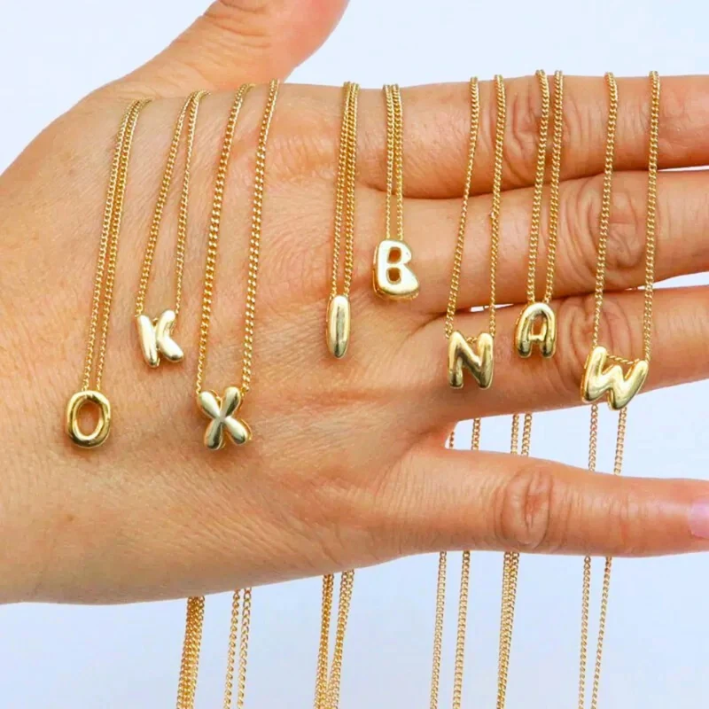 Collier Mini Lettre U Bubble