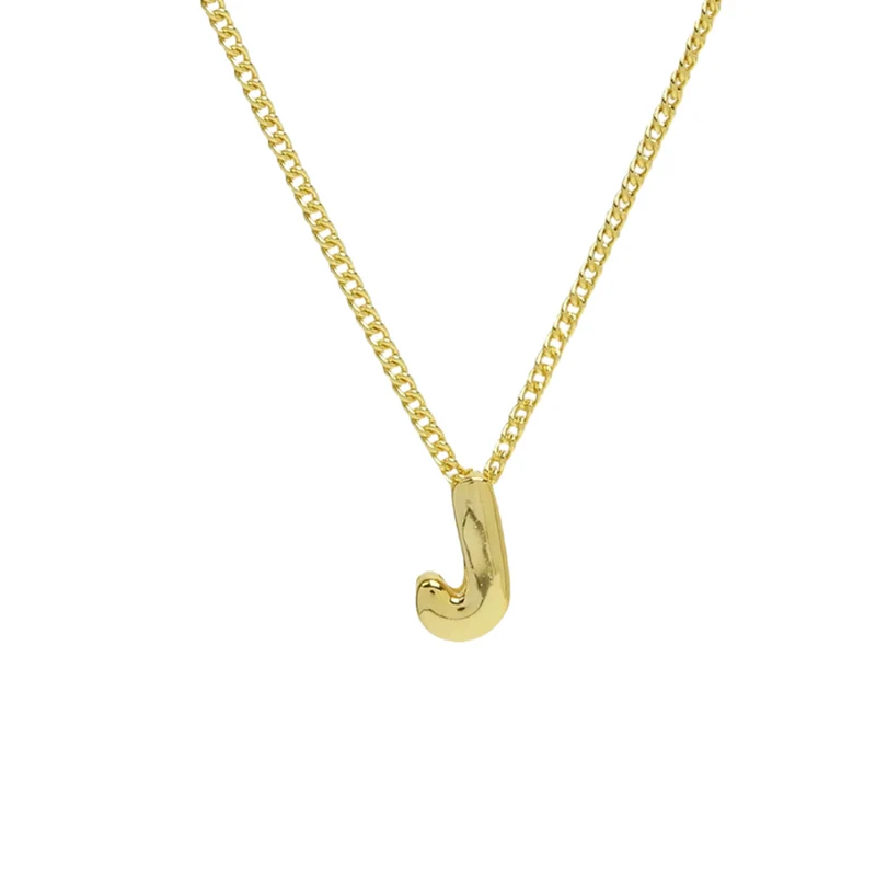 Collier Mini Lettre J Bubble
