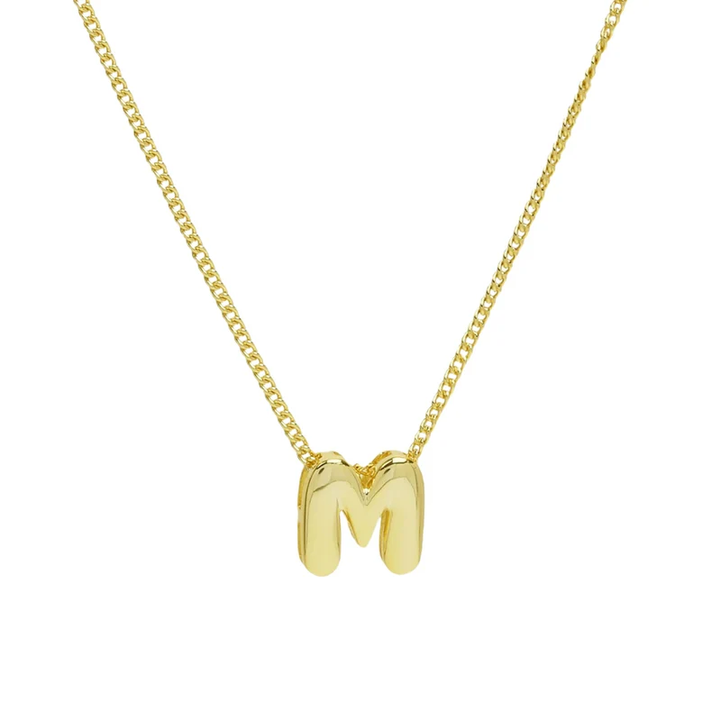 Collier Mini Lettre M Bubble