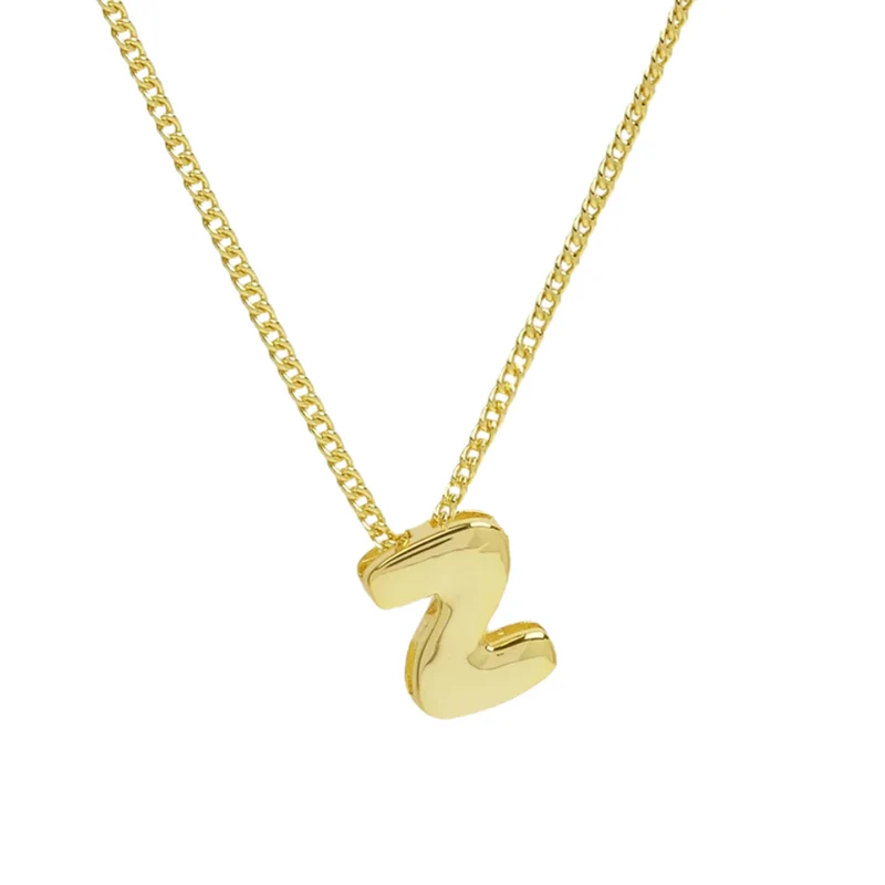 Collier Mini Lettre Z Bubble
