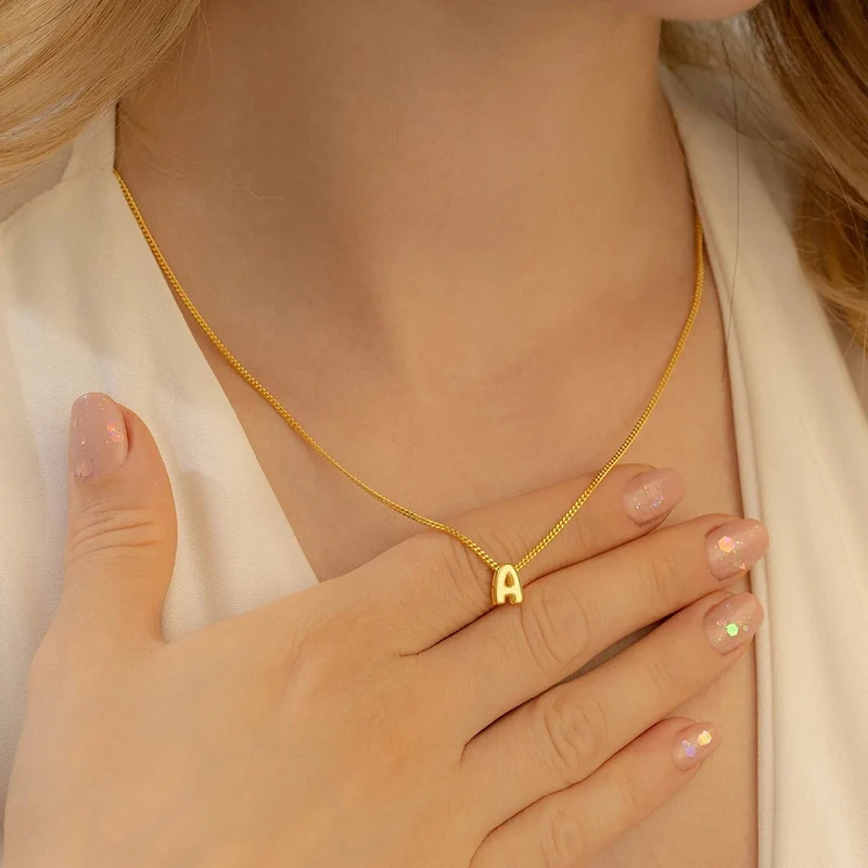 Collier Mini Lettre Z Bubble