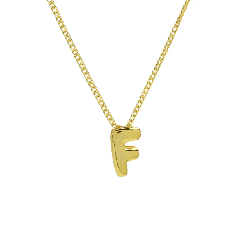 Collier Mini Lettre F Bubble