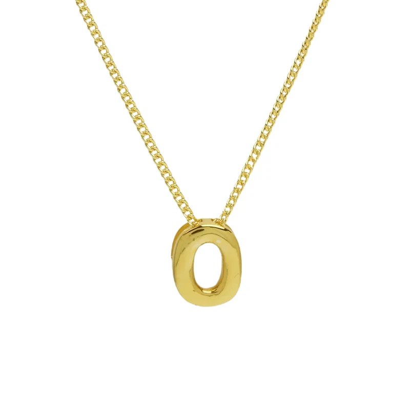 Collier Mini Lettre O Bubble