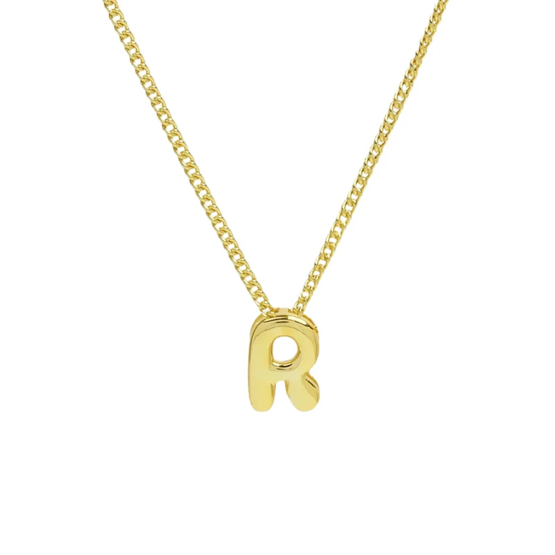 Collier Mini Lettre R Bubble