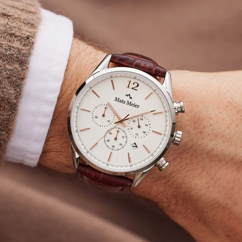 Mats Meier Grand Cornier Hommes Montre Marron MM00105