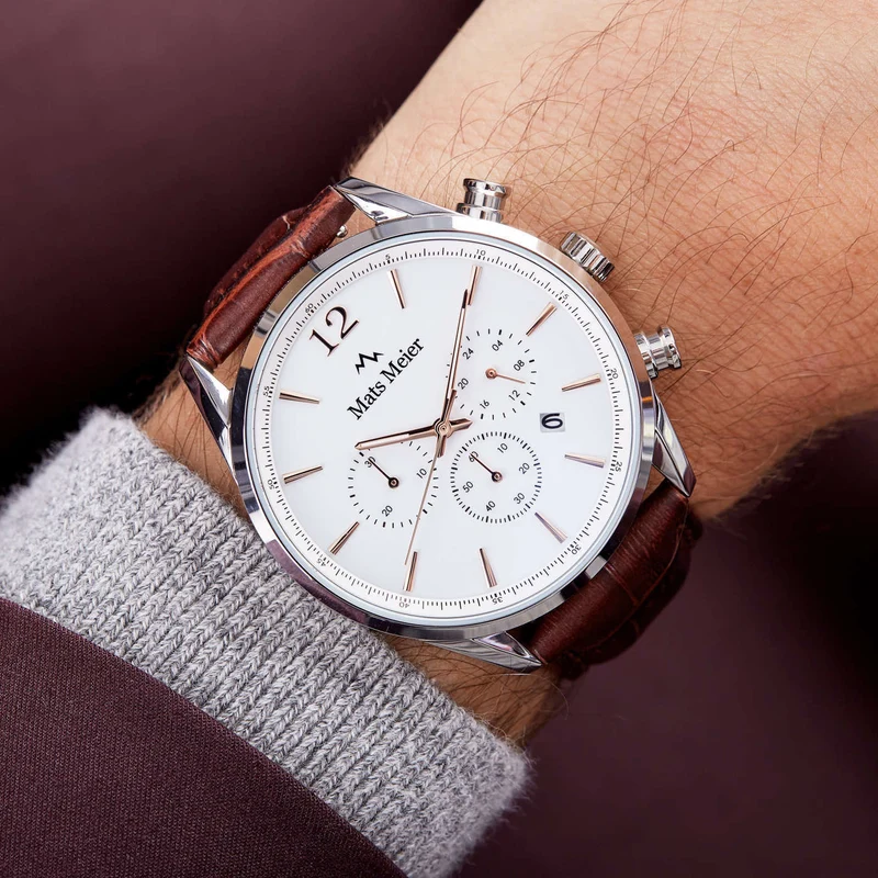 Mats Meier Grand Cornier Hommes Montre Marron MM00105